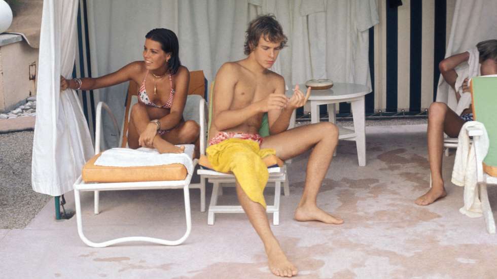 Caroline et Albert de Monaco en maillot de bain