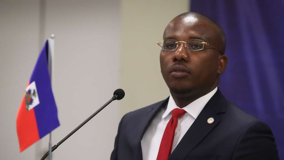 Turkish Foreign Minister Mevlut Cavusoglu in Haiti