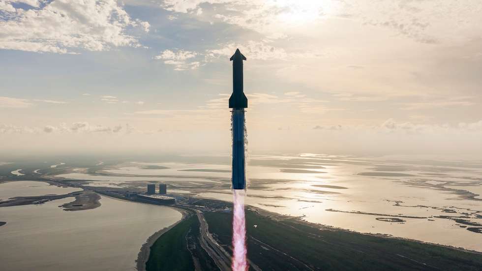 Starship descolou às 18h30 de terça-feira de Starbase, no Texas, e caiu no oceano Índico uma hora e seis minutos depois