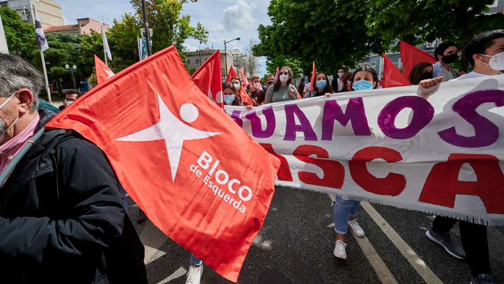 protesto bloco de esquerda em Lisboa
