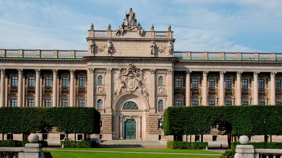 Riksdag building. seat of the Parliament of Sweden. Stockholm. Sweden. Scandinavia. Europe