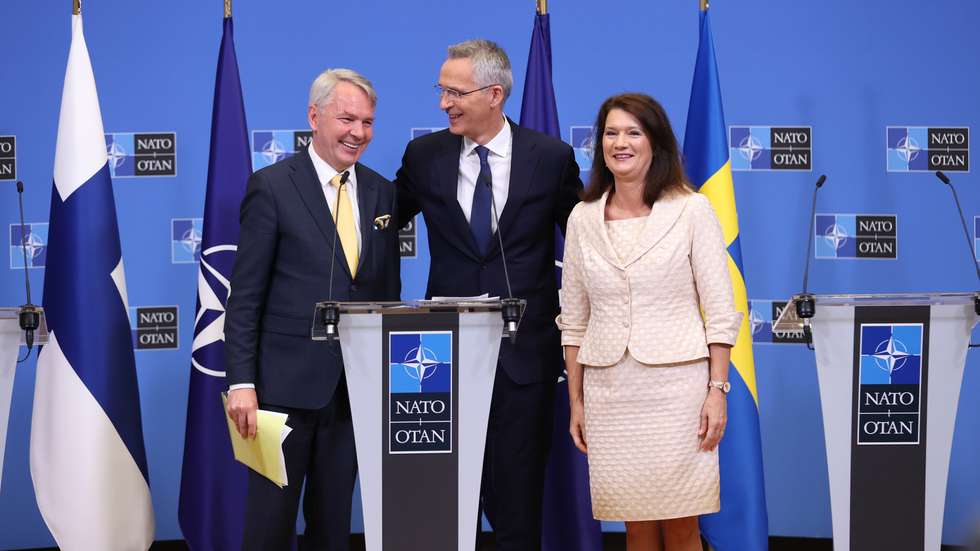 Press conference after the signature of the accession protocols of Finland and Sweden
