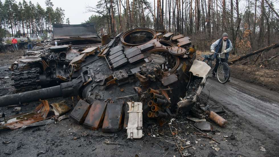 Ukrainian Army Liberation  Dmitrovka Village Near Kyiv