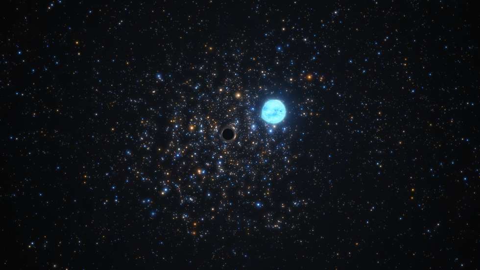 Ilustração de um buraco negro - NGC 1850