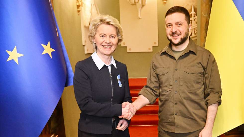 Ursula von der Leyen and Josep Borrell meet Volodymyr Zelenskyy in Kyivâââââââ