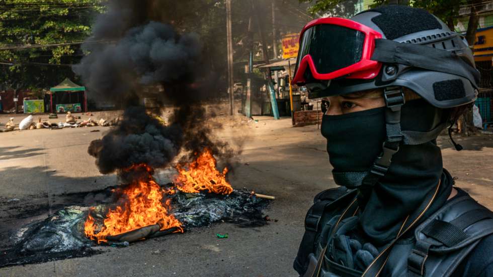 Protestos em Myanmar