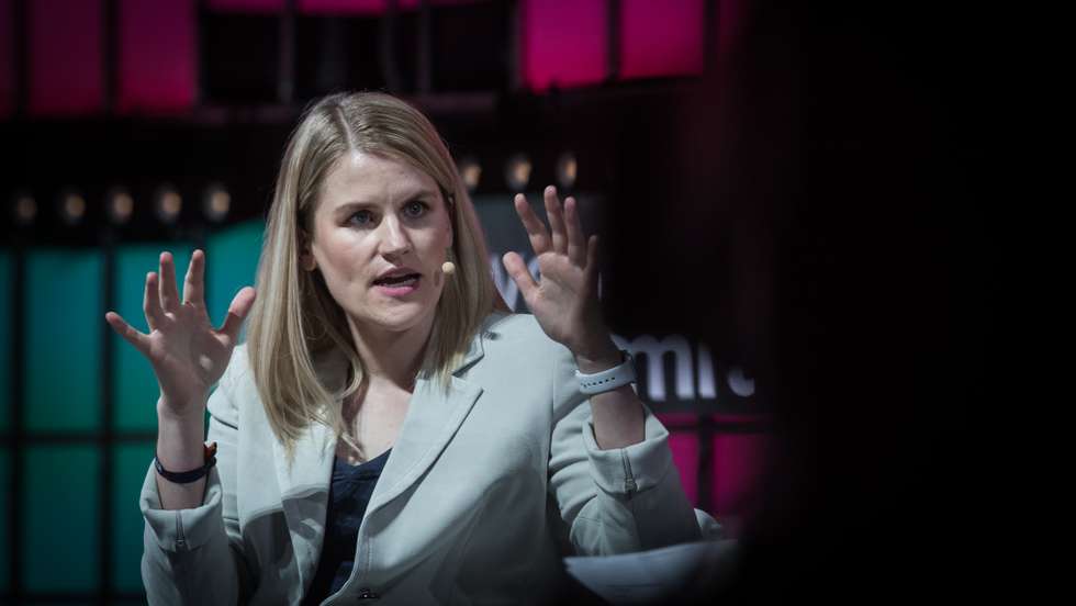 Web Summit: Primeiro dia da Web Summit, no MEO Arena, em Lisboa. Intervenção de Frances Haugen, The Facebook Whistleblower. Whistleblower Aid Lisboa, 1 de novembro de 2021. JOÃO PORFÍRIO/OBSERVADOR