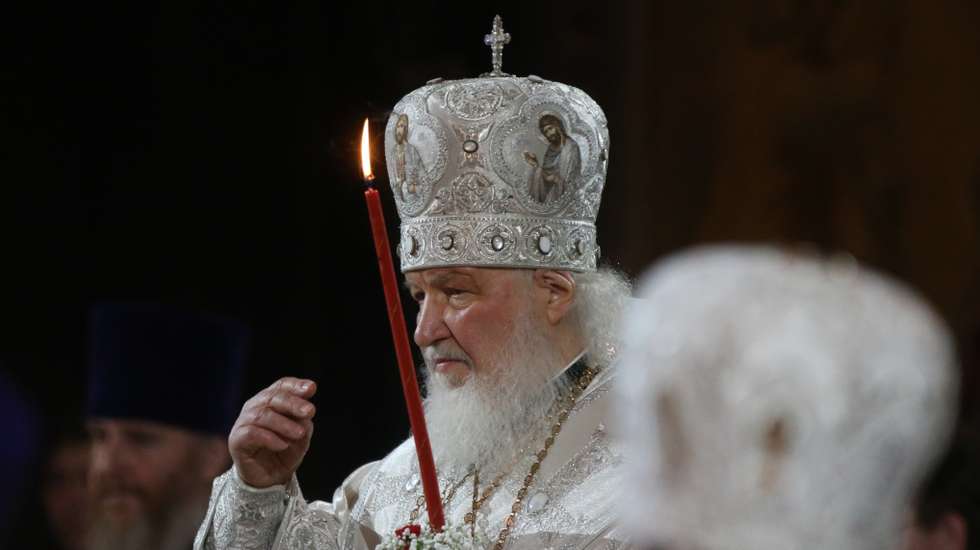 President Putin Of Russia Attends Orthodox Easter Mass Led By Patriarch Kirill