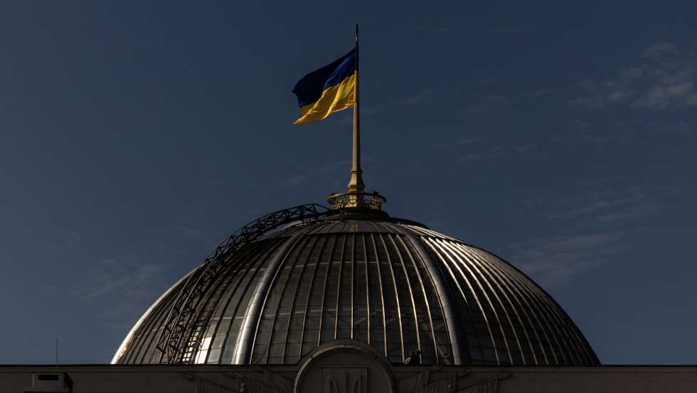 Russian drone debris crashes near Ukraine parliament after overnight attacks