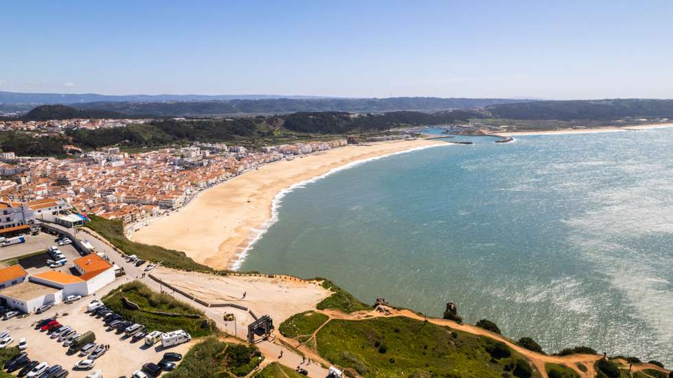 Drone View of Nazaré, The Iconic Surfing Hotspot