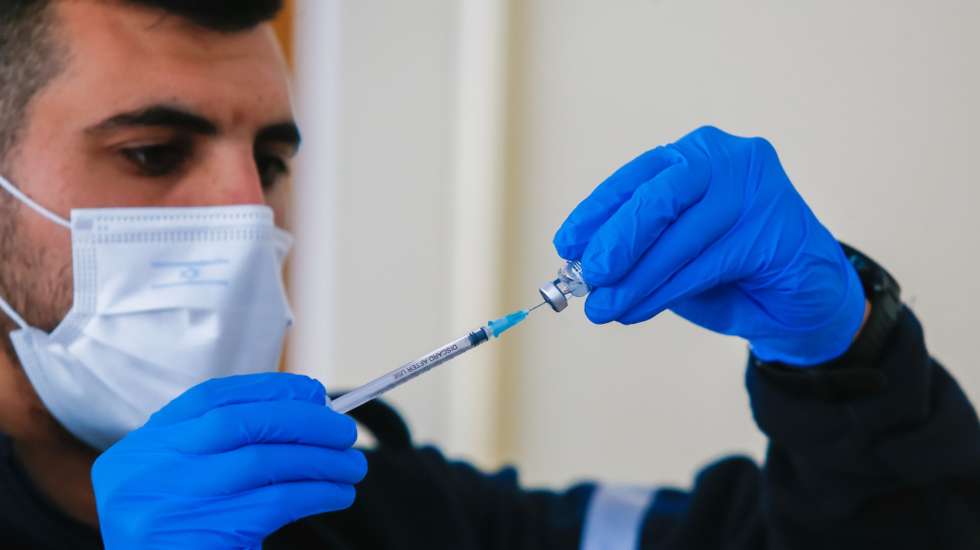 Nursing home residents gets Covid-19 vaccine in Tel Aviv