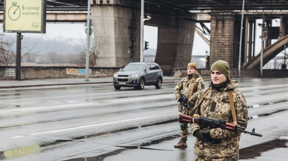 Ukrainian Soldiers And Civilians Control Kiev One Week After Russia's Attack On Ukraine