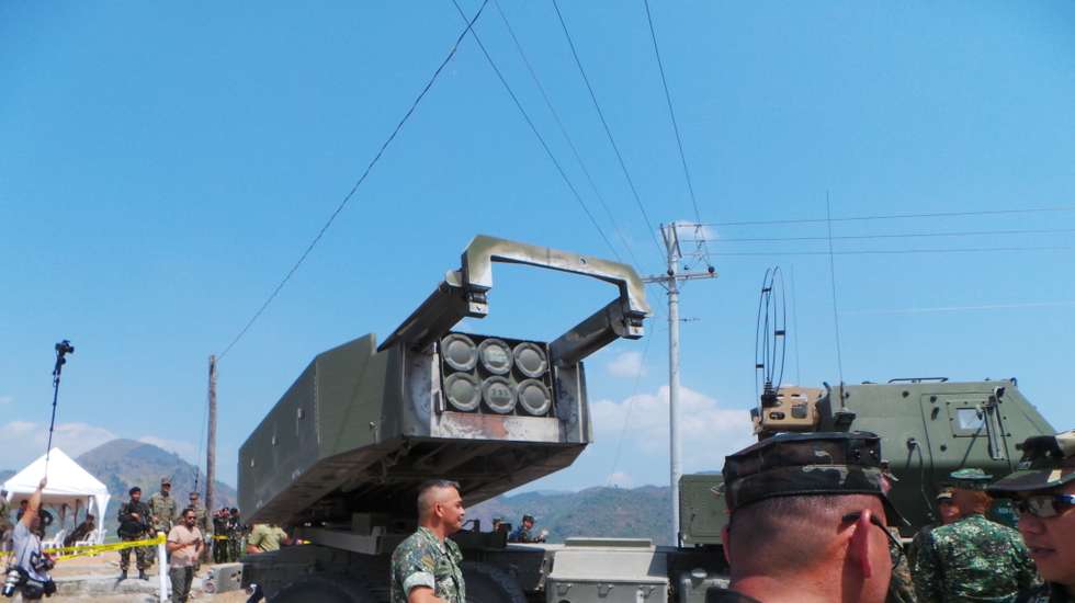Advanced ground and air US military armaments were showcased