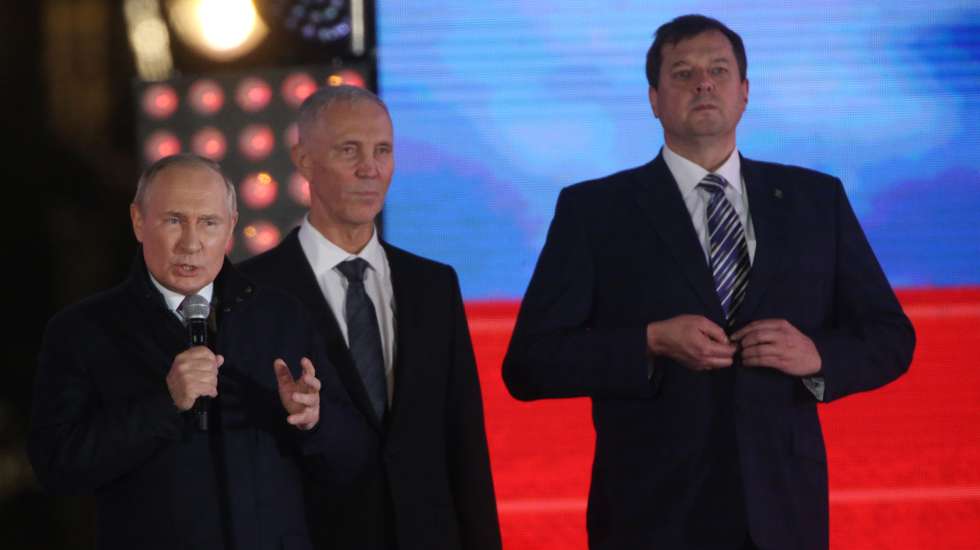Russian President Vladimir Putin Hosts Ceremony With Separatist Leaders Of Ukrainian Regions After Referendum