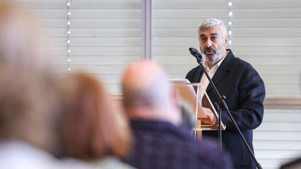 Américo Rodrigues, da Direção-Geral das Artes (DGArtes), na apresentação do estudo "Atlas Artístico e Cultural de Portugal", na Biblioteca Nacional, em Lisboa