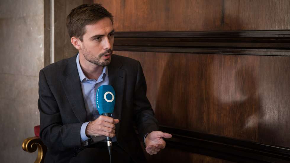 Entrevista ao deputado do PCP Duarte Alves, na Assembleia da República. Lisboa, 18 de novembro de 2021. JOÃO PORFÍRIO/OBSERVADOR