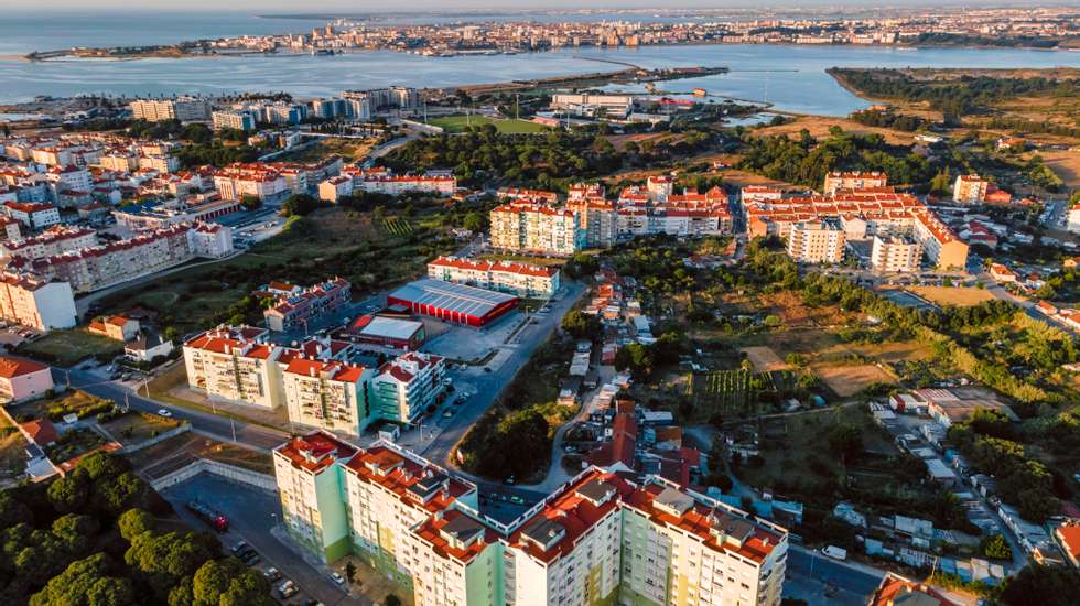 Aerial view of Lisbon, Portugal.