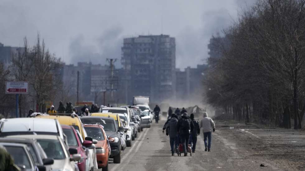 Evacuations from Mariupol in Ukraine