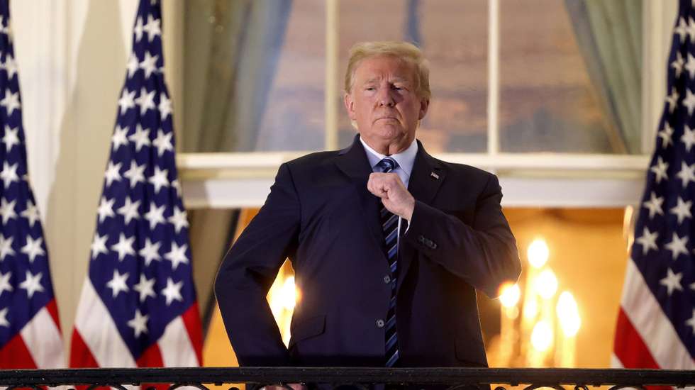 President Trump Arrives Back At White House After Stay At Walter Reed Medical Center For Covid