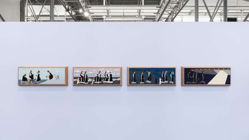"Nuns walk at dawn, midday, twilight, and night", 2025, Alice dos Reis