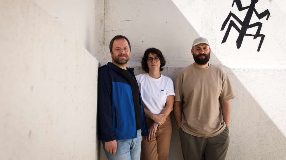 João Vaz Silva, Francisca Cortesão e Afonso Cabral, obreiros do projeto Mais Alto! e dos estúdios louva-a-deus