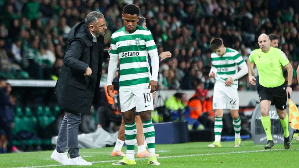 O técnico dos leões deixou Geny Catamo no banco e só lançou o moçambicano na segunda parte
