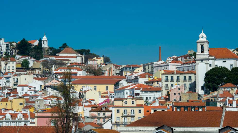 Uma vista da cidade de Lisboa