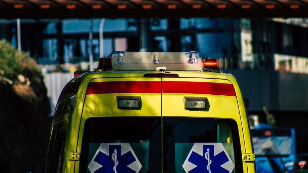 View Of Ambulance On Street