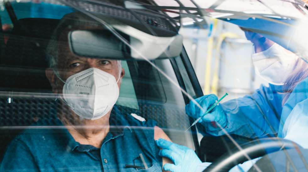 Drive In AstraZeneca Vaccination In Schwelm