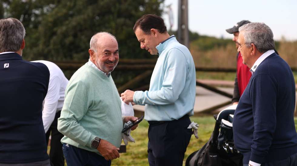 Luís Montenegro e Manuel Violas no torneio de 23 de fevereiro do Clube de Golfe dos Economistas