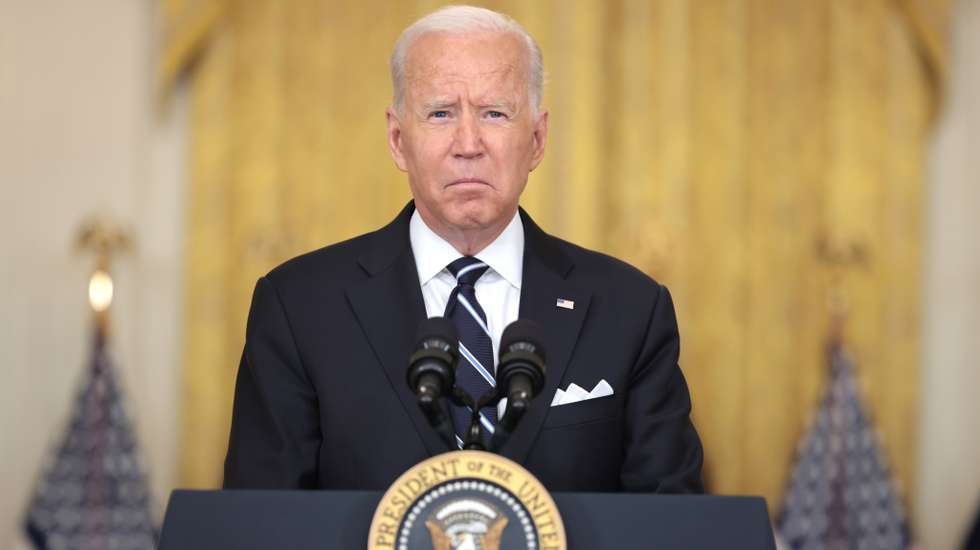 Joe Biden falou a partir da Casa Branca