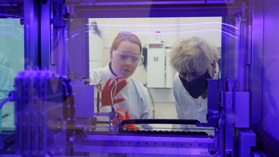 Boris Johnson Visits Covid Testing Lab For Quick-result Lateral Flow Tests