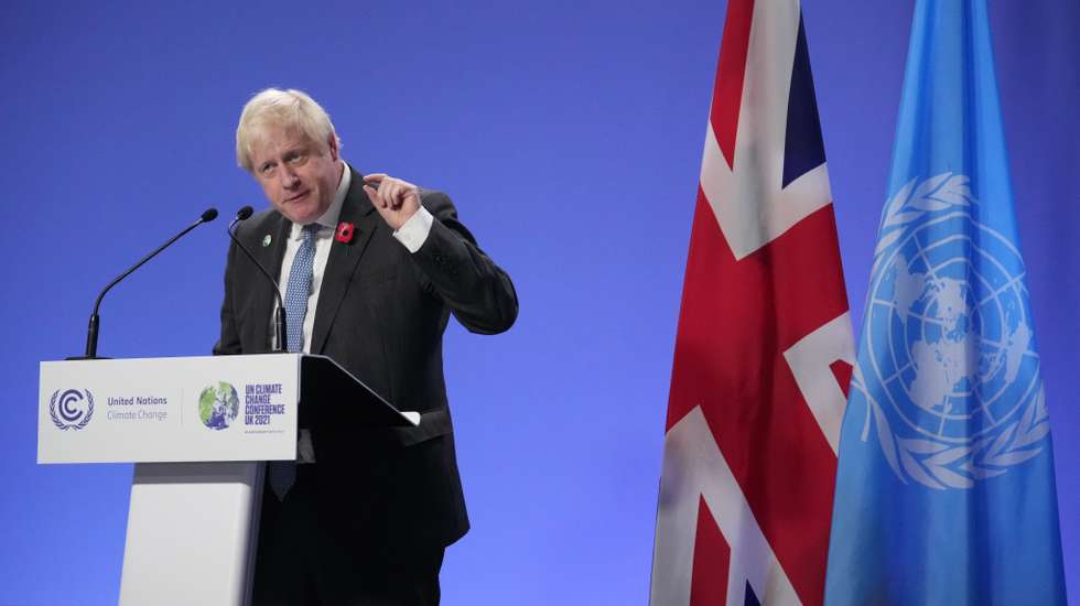UK Prime Minister Holds Press Conference As The World Leaders Summit At COP26 Comes To A Close