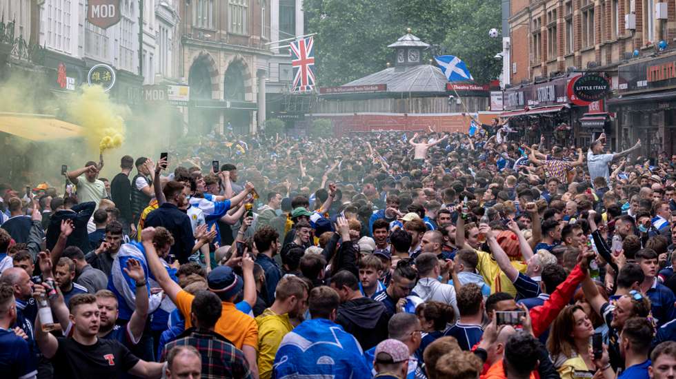 Scotland Football Fans Support Their Team In Euro 2020 Game Against England