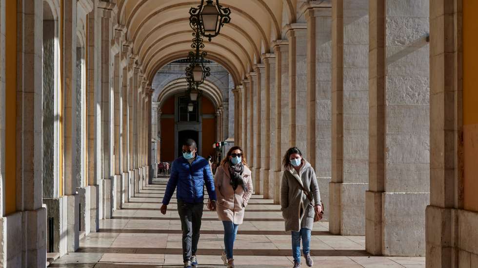 Few People In Lisbon Streets As Portugal Suffers An Increase Of COVID-19 Infections