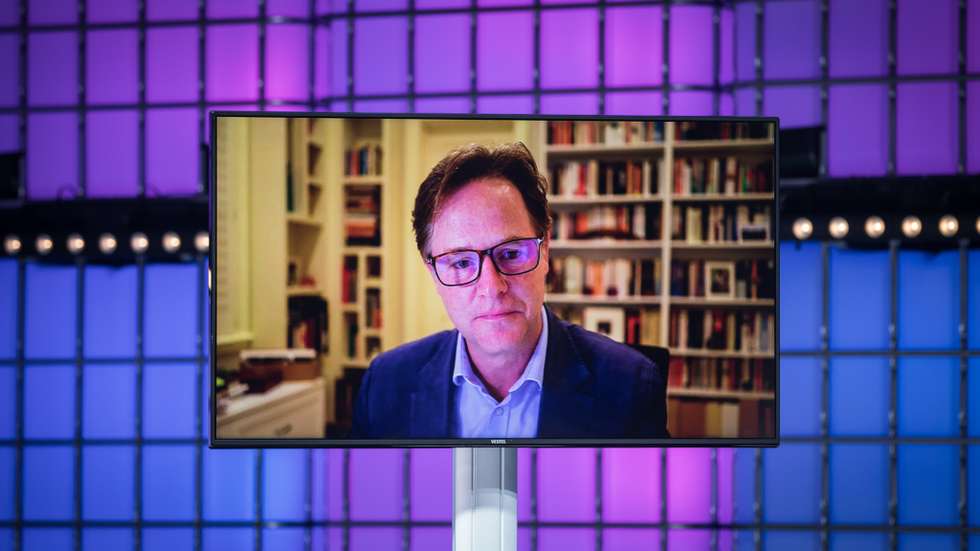 Web Summit: Segundo dia da Web Summit, no Parque das Nações, em Lisboa. Intervenção de Nick Clegg, VP of Global Affairs &amp; Communications Meta (Facebook). Lisboa, 2 de novembro de 2021. JOÃO PORFÍRIO/OBSERVADOR