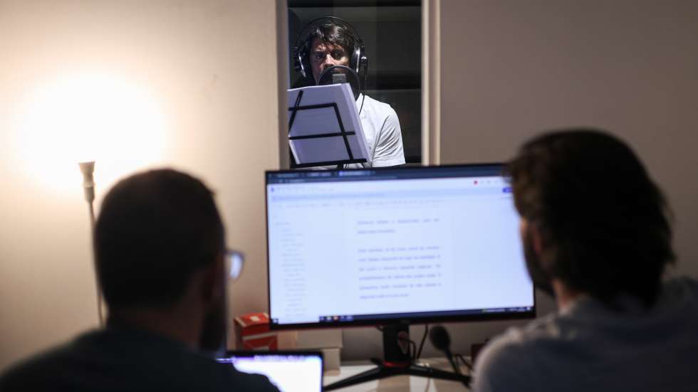 Gravação de um dos Podcasts Plus do Observador