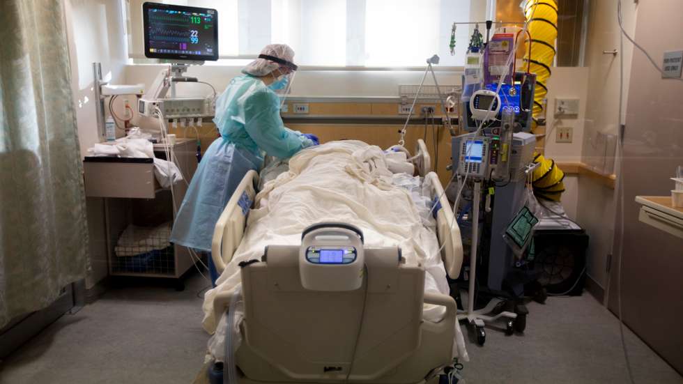 Providence St. Jude Medical Center ICU with covid patients during the global pandemic.