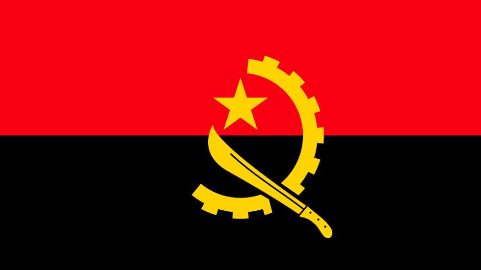National flag of the Republic of Angola.