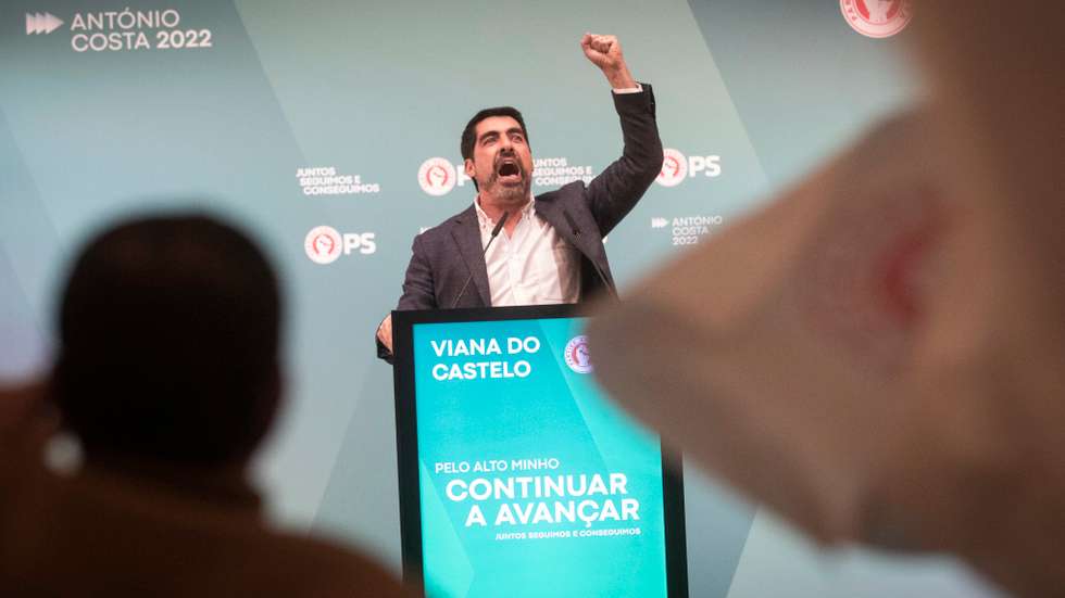 Campanhas para as eleições legislativas de 2022: Comício em Viana do Castelo do candidato pelo Partido Socialista, António Costa, secretário-geral do PS e candidato a primeiro-ministro. As eleições legislativas realizam-se no próximo dia 30 de janeiro de 2022. Viana do Castelo, 23 de janeiro de 2022. JOÃO PORFÍRIO/OBSERVADOR