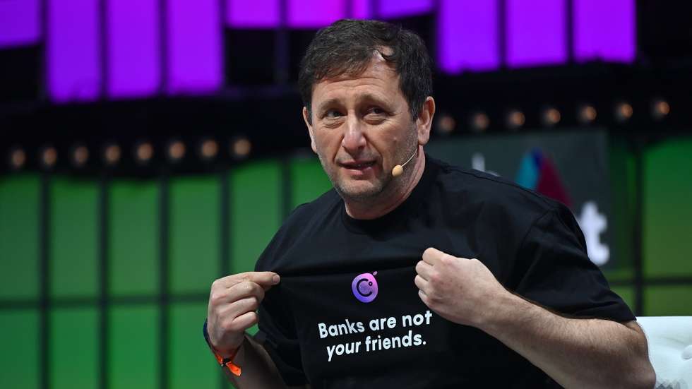 Alex Mashinsky, Celcius, on Centre Stage during day three of Web Summit 2021 at the Altice Arena in Lisbon,