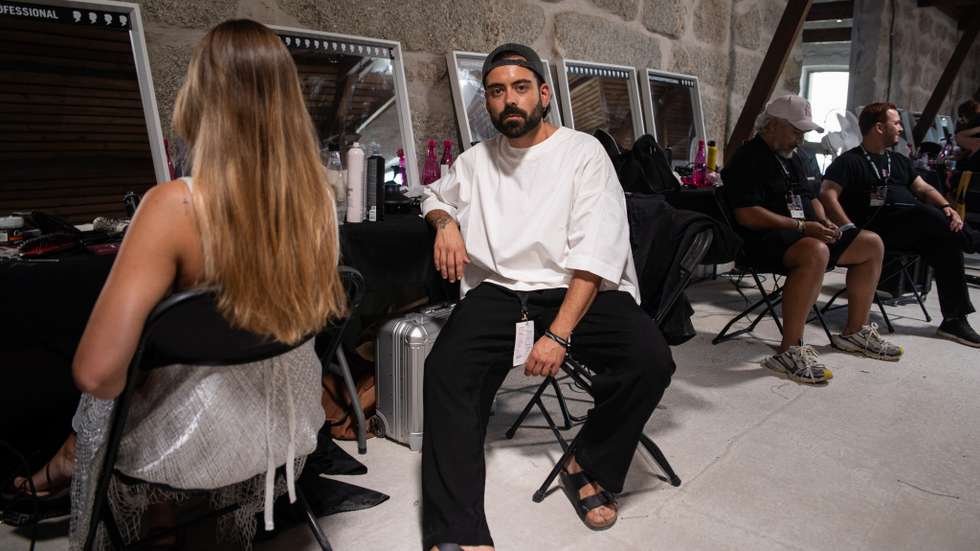 Diogo Cerqueira comandou os trabalhos dos cabeleireiros do Portugal Fashion