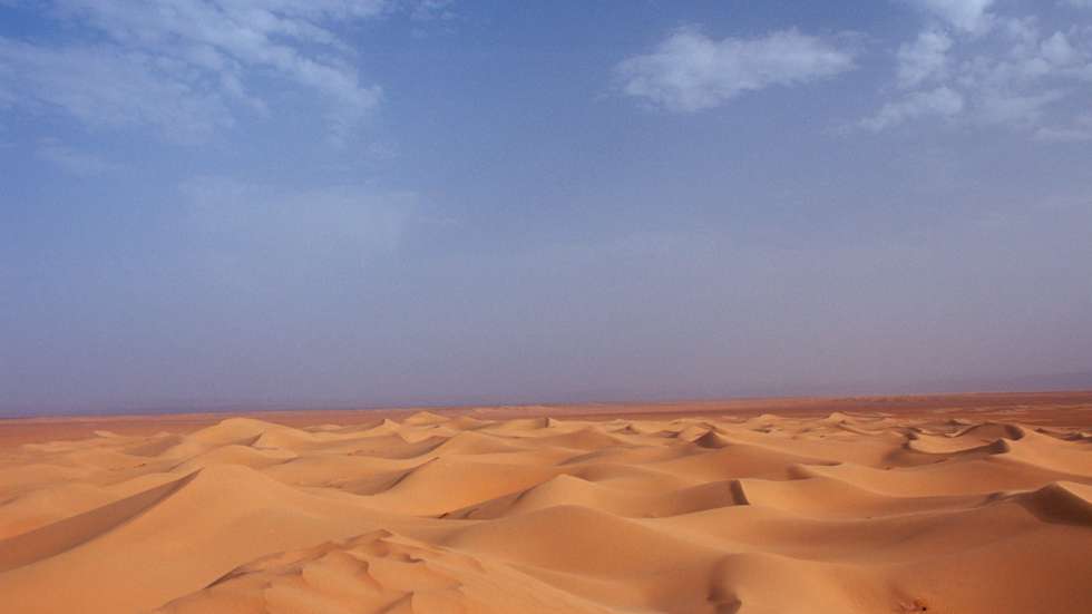 Dunas no deserto do Saara