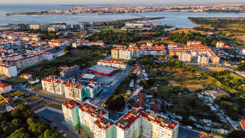 Aerial view of Lisbon, Portugal.