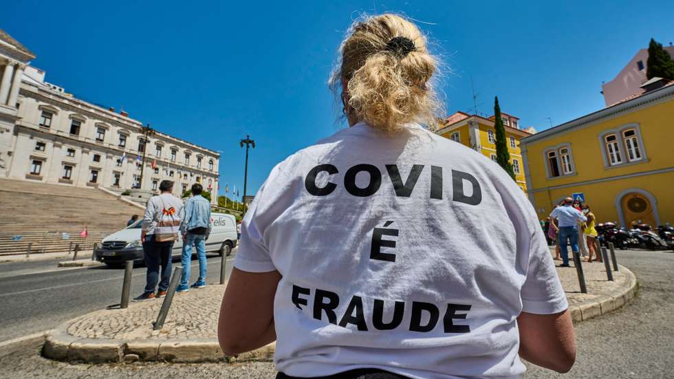 Anti-Vaccine Activists Protest Against Restrictions Imposed By The Government in Portugal