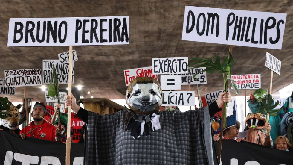 Protesters Rally To Demand Justice For Dom Phillips And Bruno Pereira