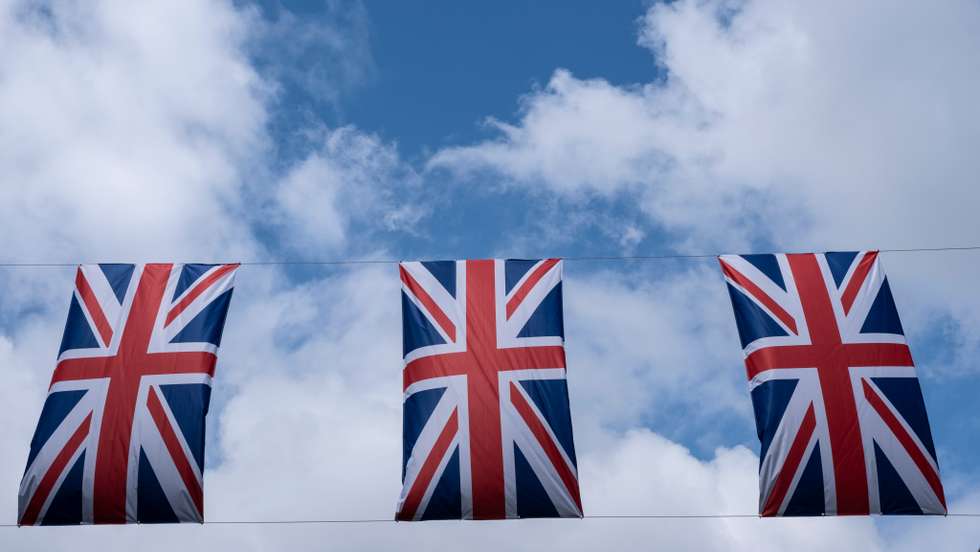 Union Flags For Platinum Jubilee In London