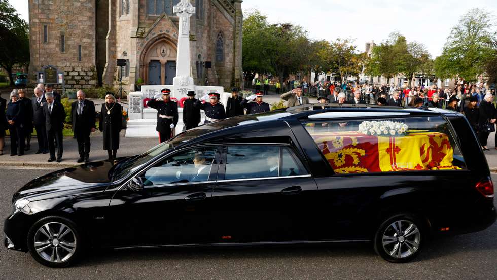 The Coffin Carrying Queen Elizabeth II Transfers From Balmoral To Edinburgh