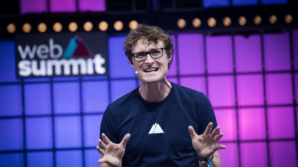 Web Summit: Primeiro dia da Web Summit, no MEO Arena, em Lisboa. Intervenção de Paddy Cosgrave, CEO &amp; Founder Web Summit. Lisboa, 1 de novembro de 2021. JOÃO PORFÍRIO/OBSERVADOR