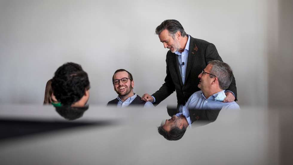 17 de Janeiro de 2022 - Portugal, Lisboa - Restaurante Vinyl. Campanha Eleitoral Legislativas 2022. Almoço da Comissão de Honra da Iniciativa Liberal com João Cotrim de Figueiredo. FRANCISCO ROMÃO PEREIRA/OBSERVADOR